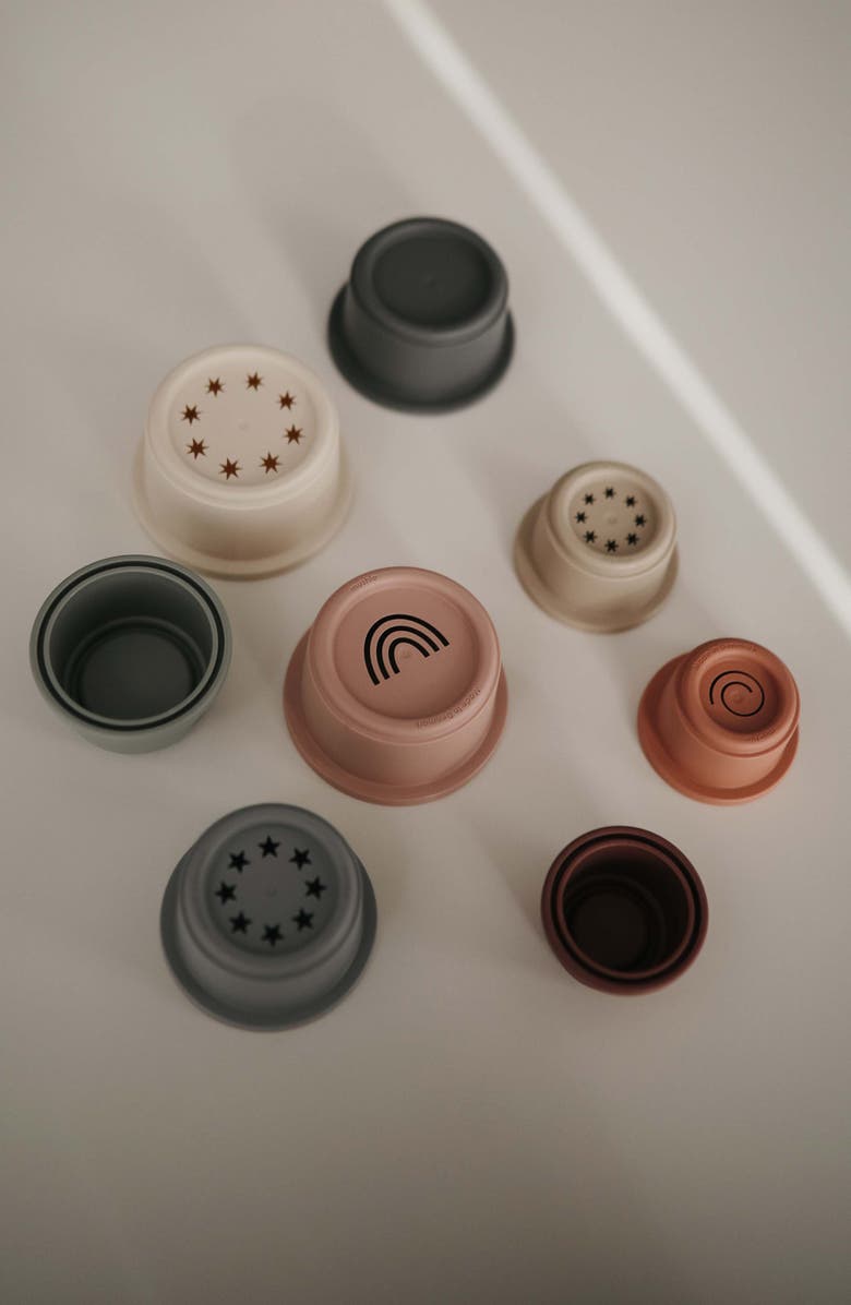 Mushie 8-Piece Stacking Cups Toy, Alternate, color, Multi