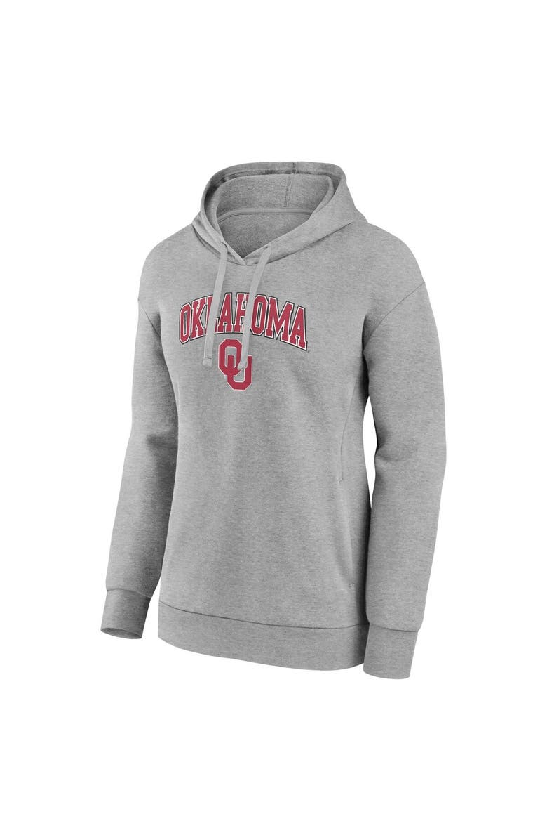 FANATICS Women's Fanatics Branded Heather Gray Oklahoma Sooners Evergreen Campus Pullover Hoodie, Alternate, color, 