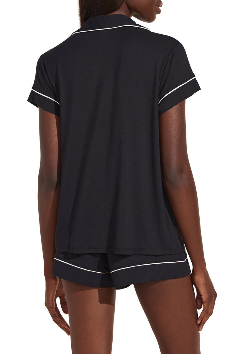 Eberjey Gisele Short Pajamas, Alternate, color, Black/ Sorbet Pink