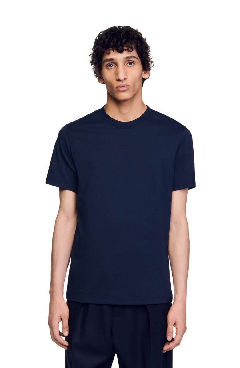 SANDRO Short-sleeved T-shirt, Alternate, color, Navy Blue