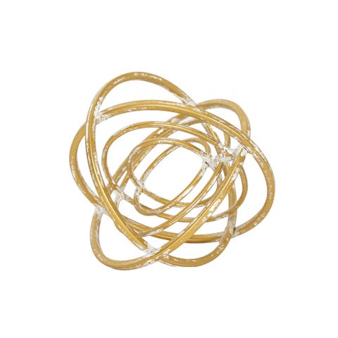 Multiple Ring Decorative Orb Brass Metal