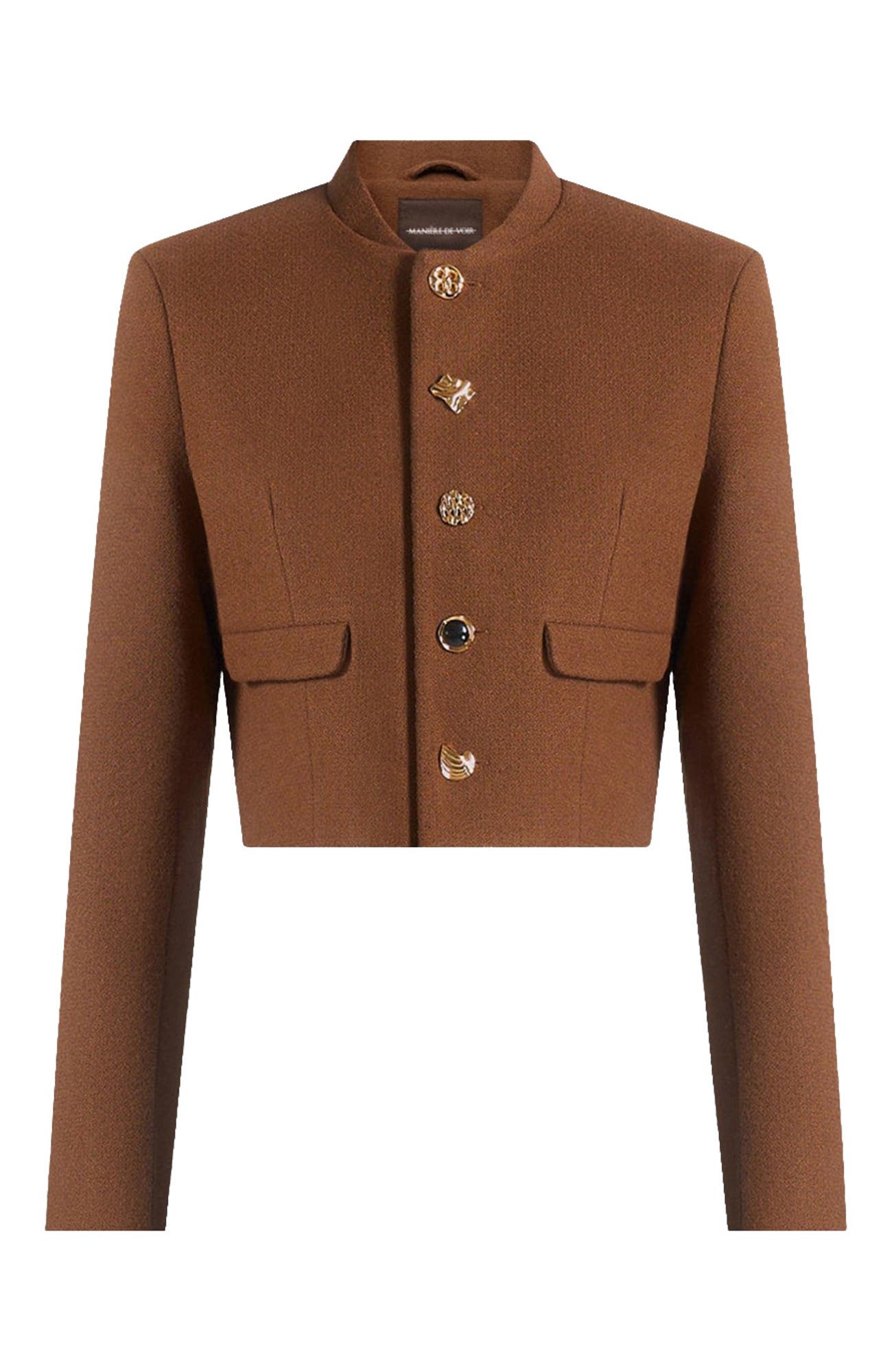 Evana Structured Wool Jacket With Mixed Buttons - image 2