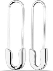 Spero London Sterling Silver Safety Pin Earring