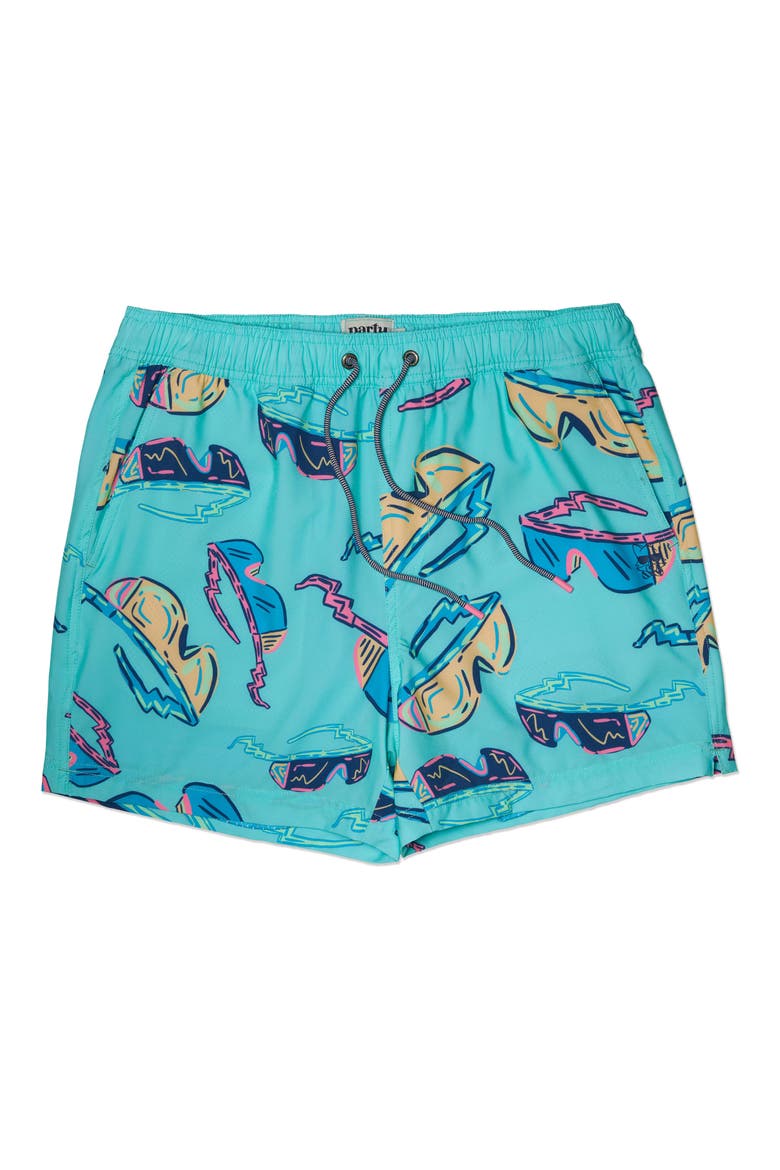 Blockers Happy Hour 7-inch Swim Trunks, Main, color, MINT GREEN