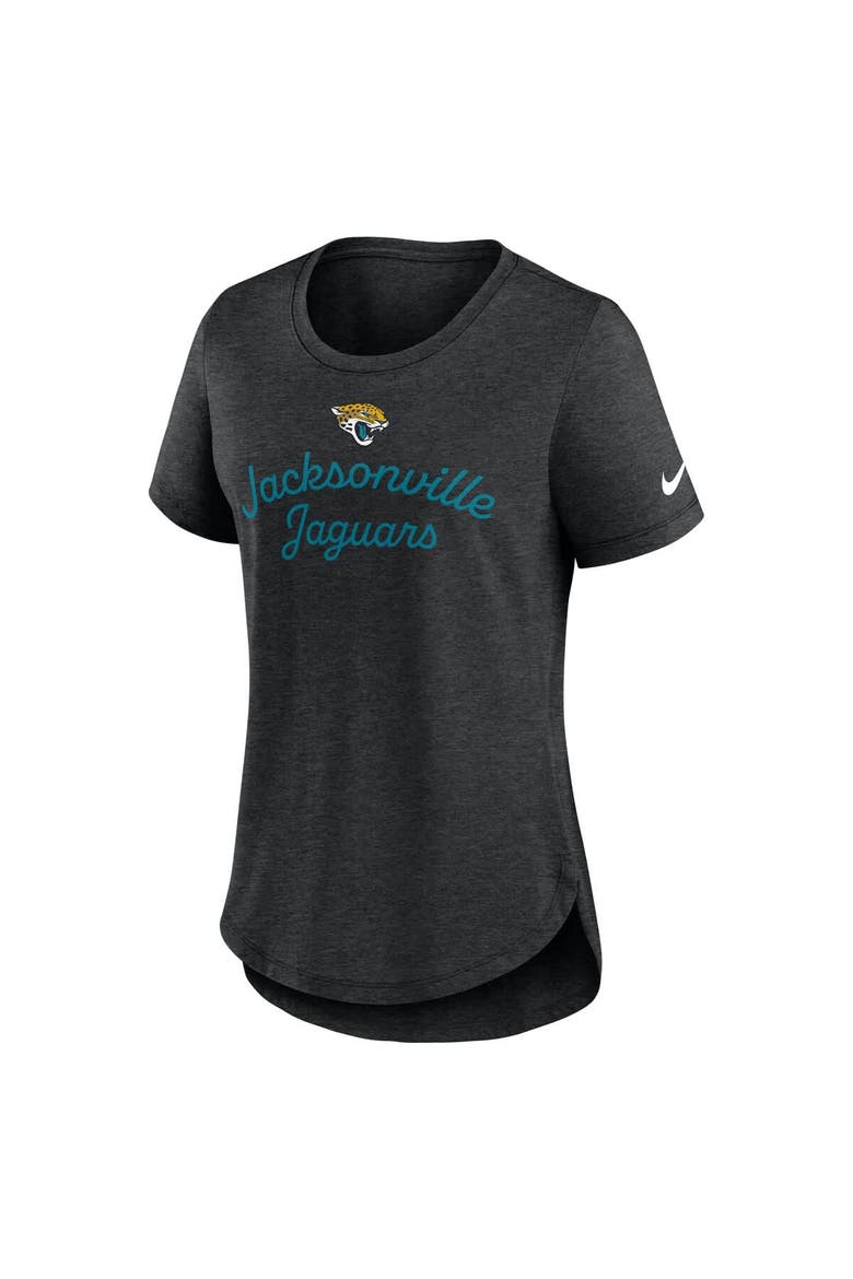 Women's Nike Black Jacksonville Jaguars Script Tri-Blend T-Shirt, Alternate, color, Black