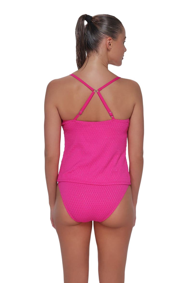 Coralie Tankini Swimsuit Top - D Cup, Alternate, color, PINK DIAMOND LUREX