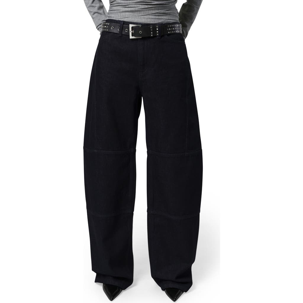 Apparis Wyatt Crop Barrel Jeans In Purple