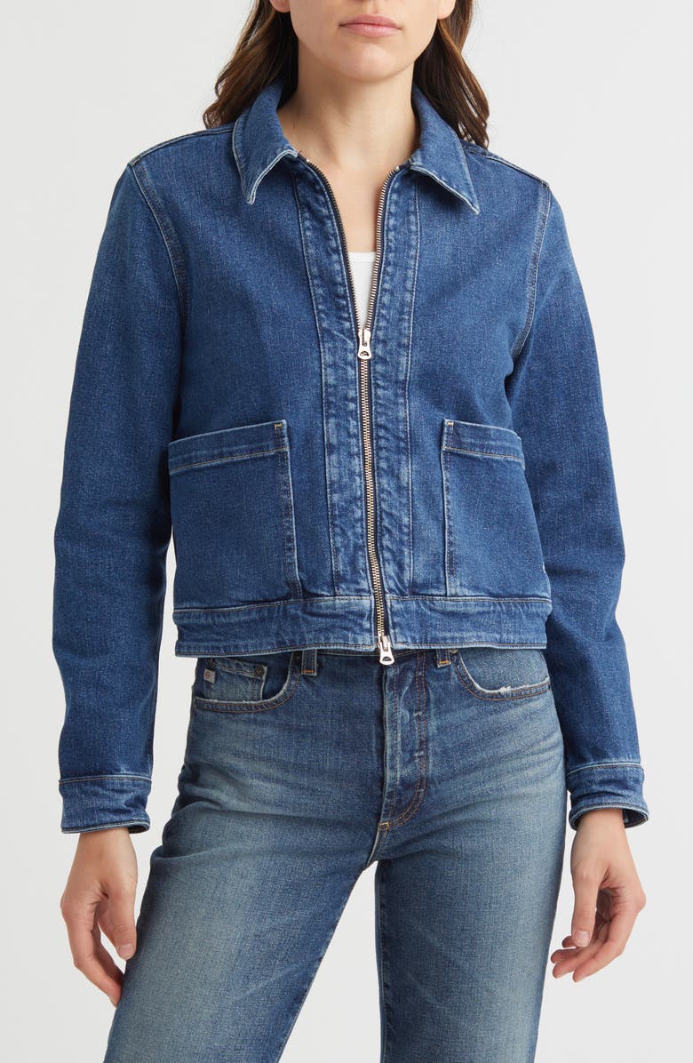 AG Alix Zip Denim Jacket, Alternate, color,