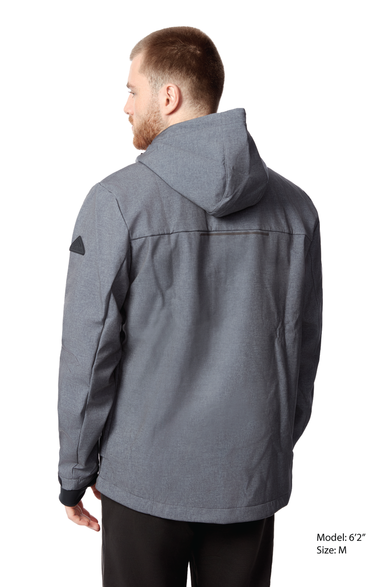 Tofino - Men's Fleece Lined Water-repellent Softshell Jacket, Alternate, color, DARK GREY