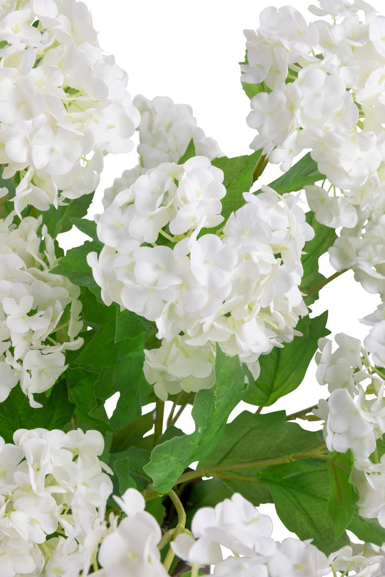 Maelle RealTouch Snowball Hydrangea Pedestal Arrangement, Alternate, color, Snow
