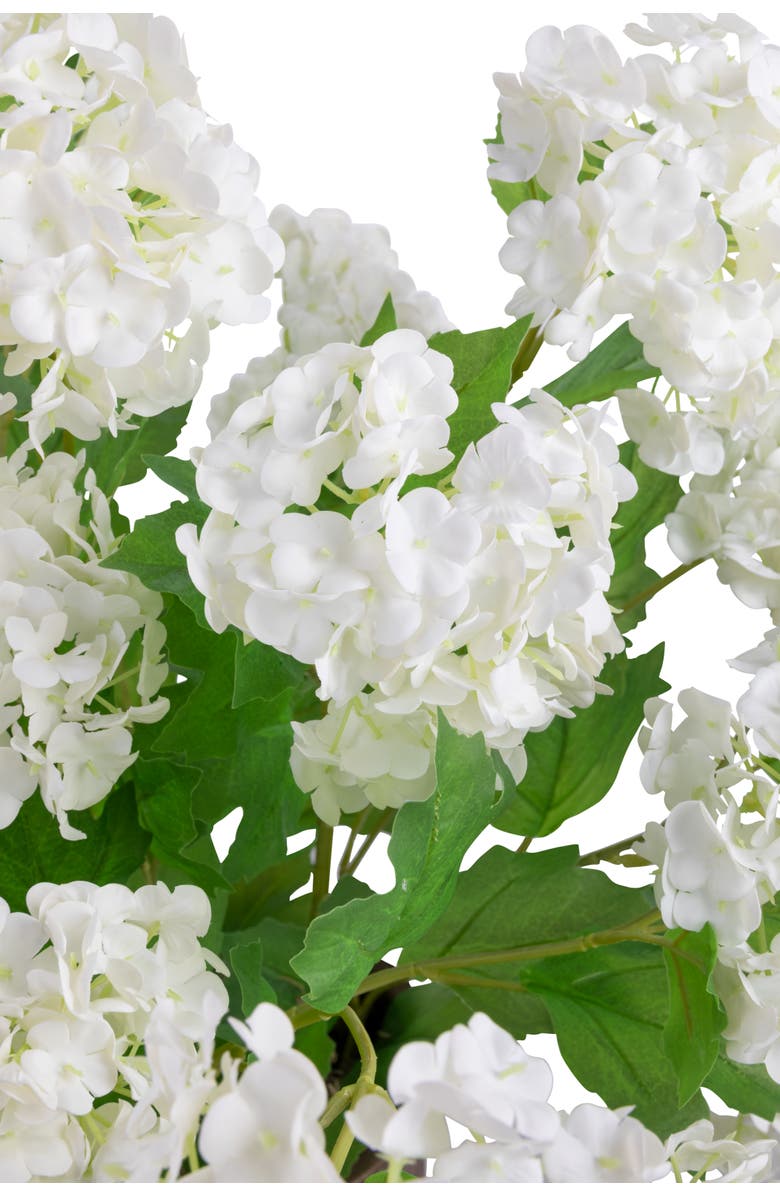CocoBella Maelle RealTouch Snowball Hydrangea Pedestal Arrangement, Alternate, color, Snow