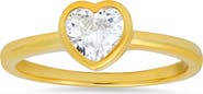 Queen Jewels Sterling Silver Bezel Set Heart Ring