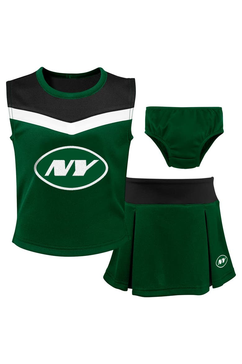 Girls Preschool Green New York Jets Spirit Cheerleader Two-Piece Set with Bloomers, Main, color, Green