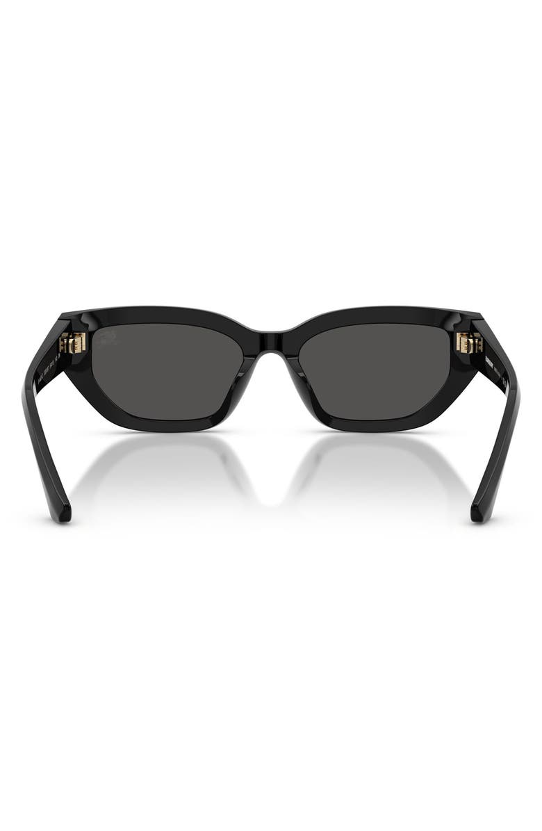 Burberry 54mm Irregular Sunglasses, Alternate, color, Black