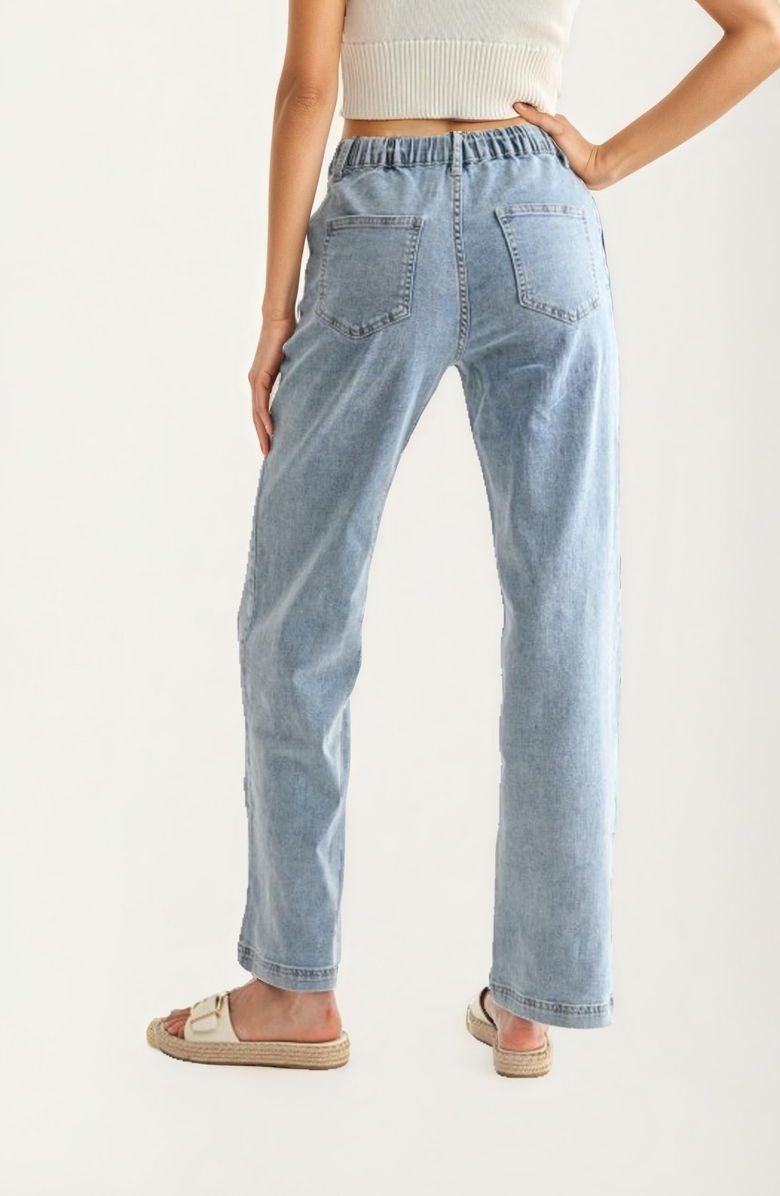 Knit and Lounge High Rise Embroidered Floral Denim Jeans, Alternate, color,