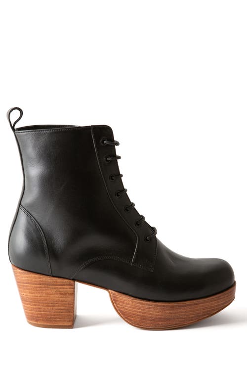 Fortress Bernadette Lace-up Platform Boot In Black