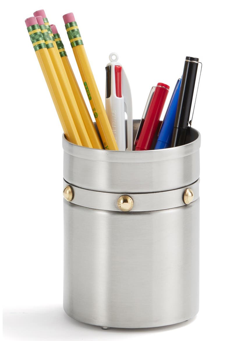 Rivet 4-Piece Desk Accessory Set, Alternate, color, SILVER