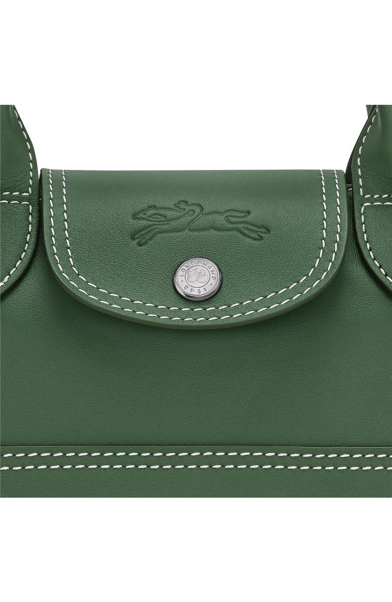 Longchamp Extra Small Le Pliage Xtra Worker Leather Crossbody Bag, Alternate, color, British Green