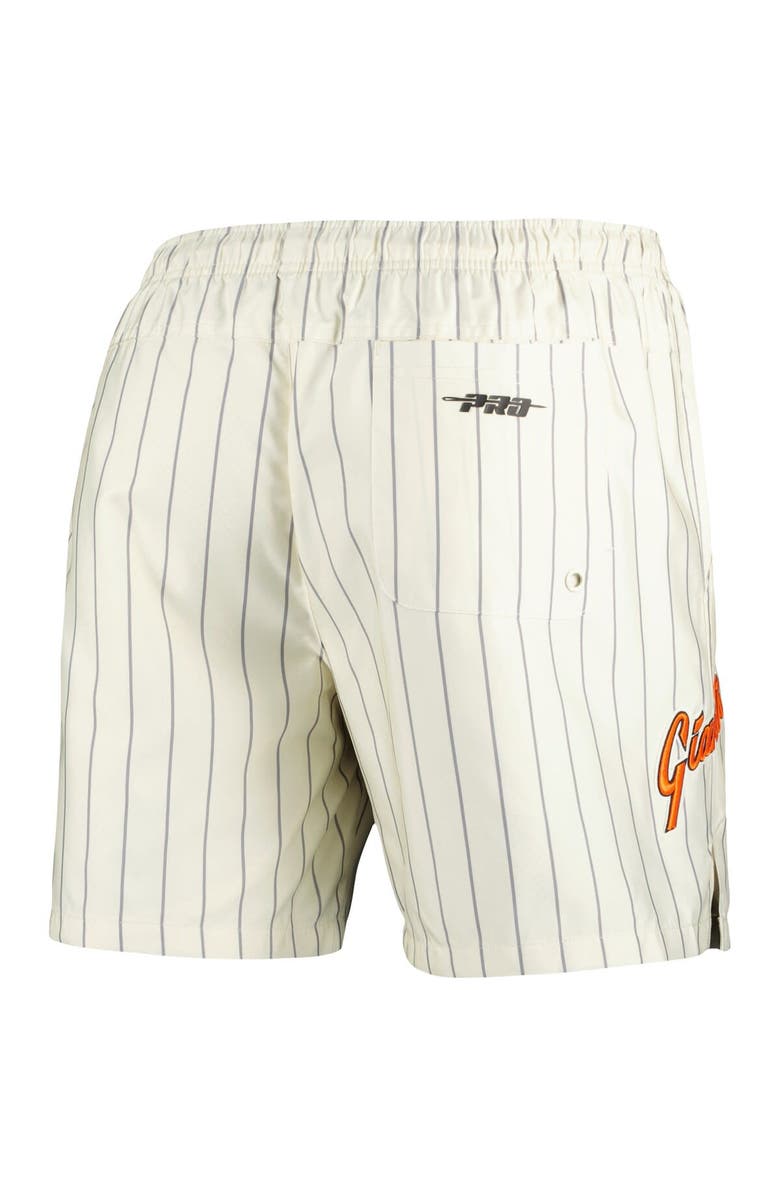 PRO STANDARD Men's Pro Standard Cream San Francisco Giants Pinstripe Retro Classic Woven Shorts, Alternate, color, Cream