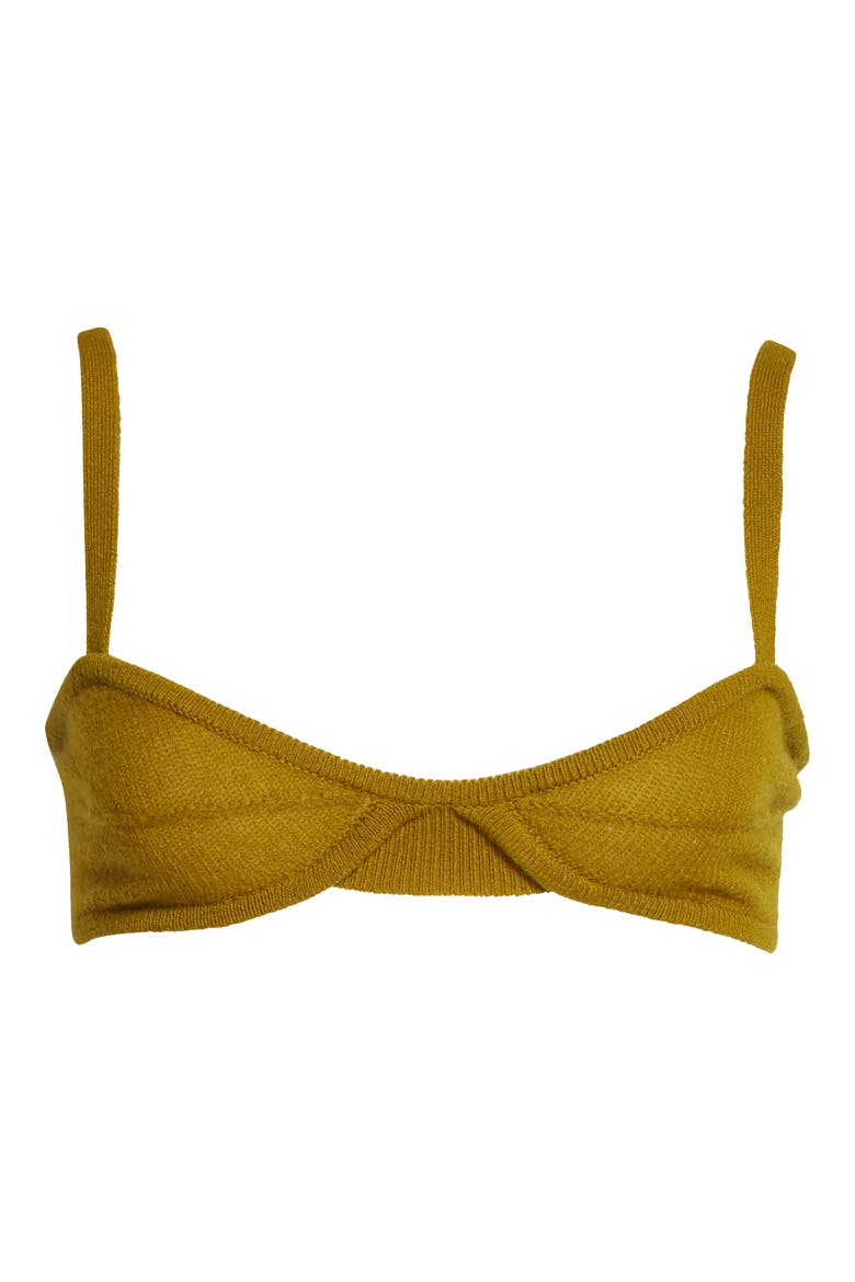 The Eda Cashmere Bralette, Alternate, color, ABSINTHE