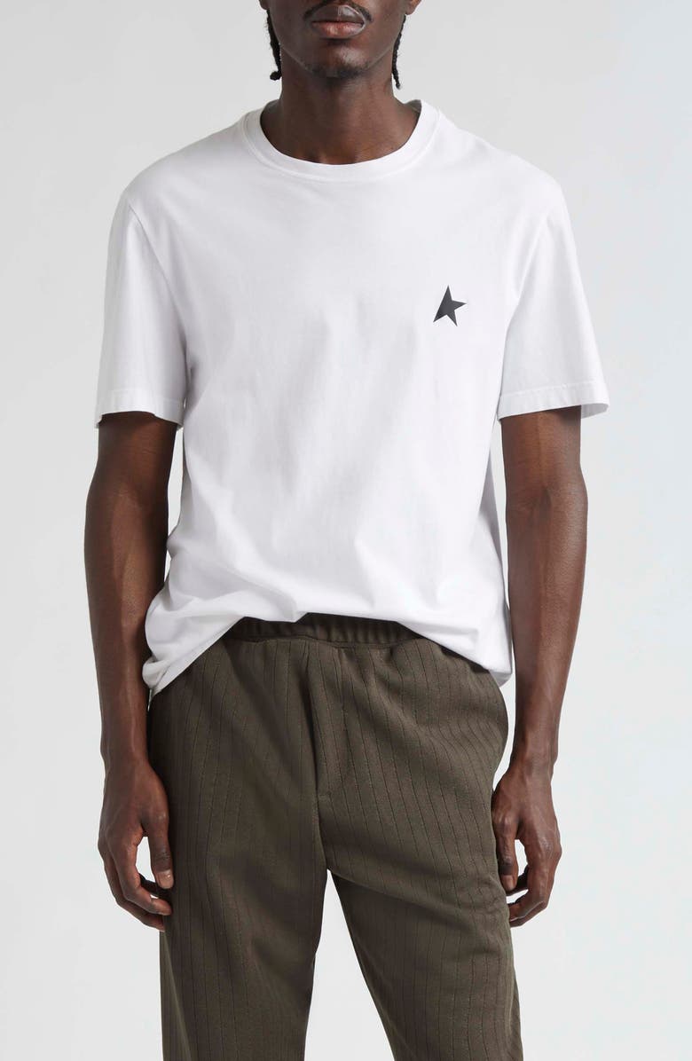 Golden Goose Small Star Cotton Logo Tee, Main, color, White