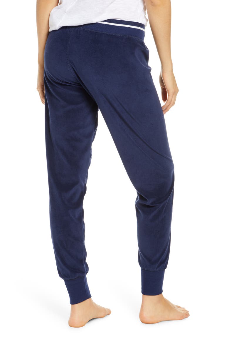 Oh My Velour Pajama Pants, Alternate, color, NAVY