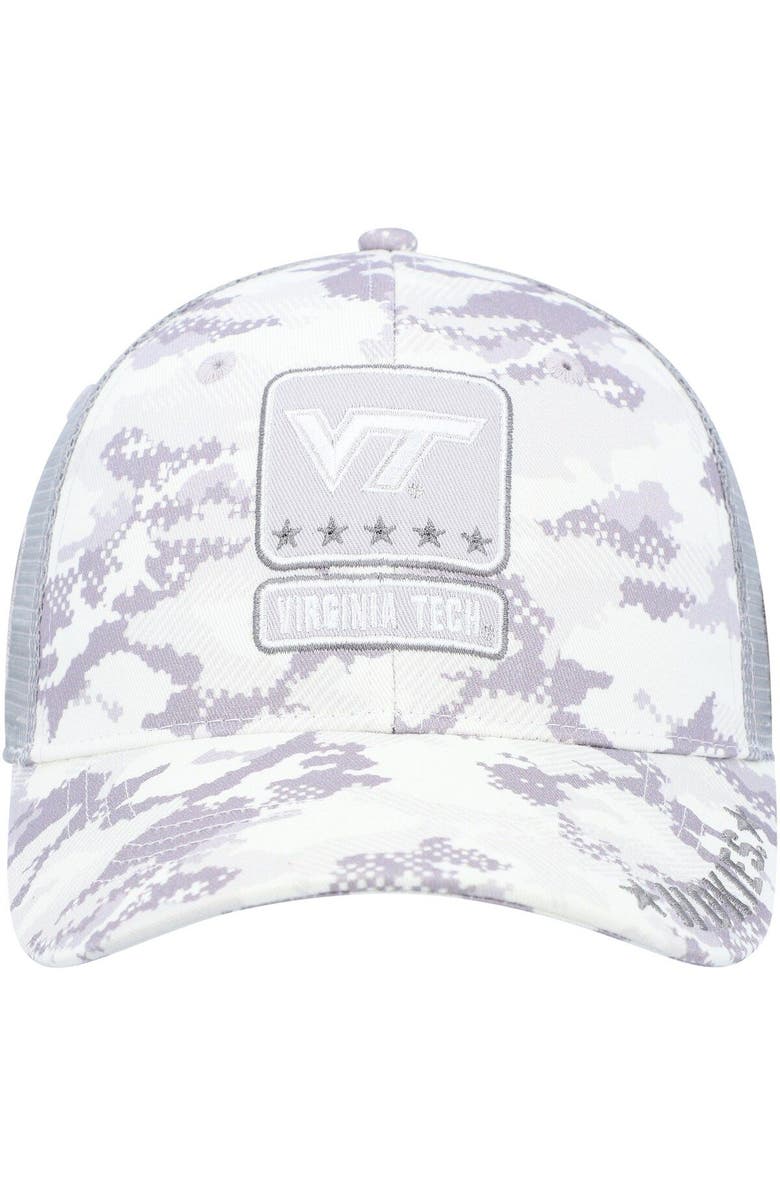 COLOSSEUM Men's Colosseum Camo Virginia Tech Hokies OHT Military Appreciation 2400 Trucker Snapback Hat, Alternate, color, 
