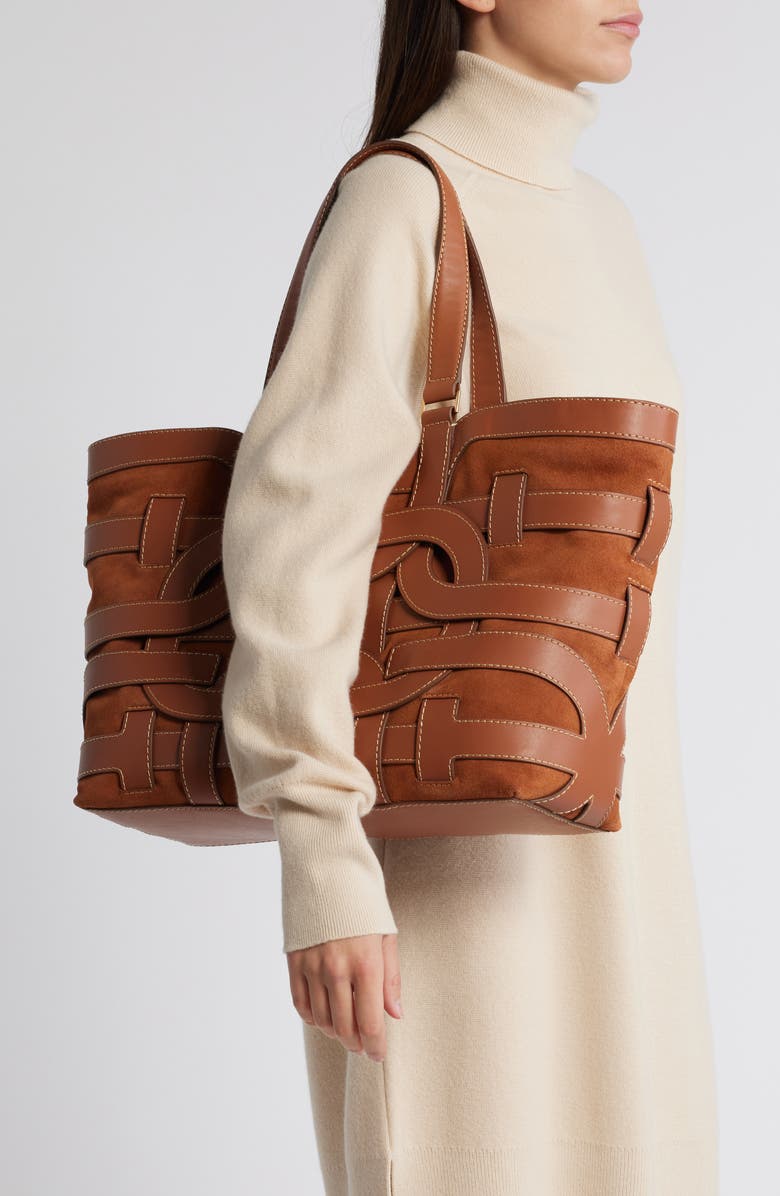 Sam Edelman Large Bay Leather Shopper Tote, Alternate, color,