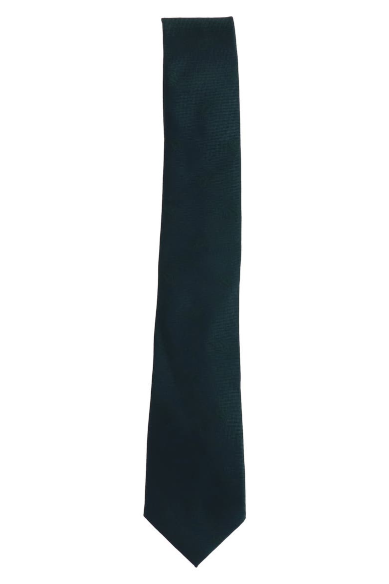 Tonal Ampersand Logo Print Tie, Alternate, color, HUNTER GREEN