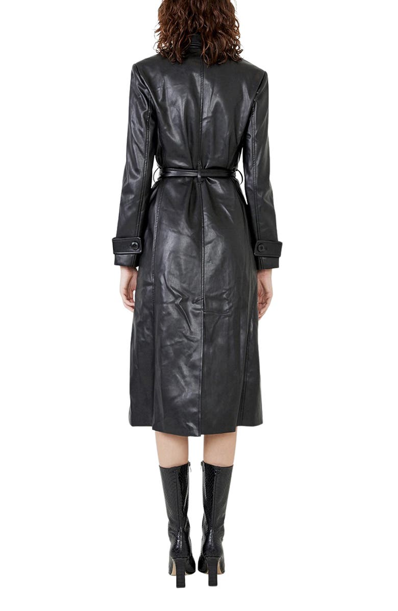 Bardot Faux Leather Trench Coat, Alternate, color,