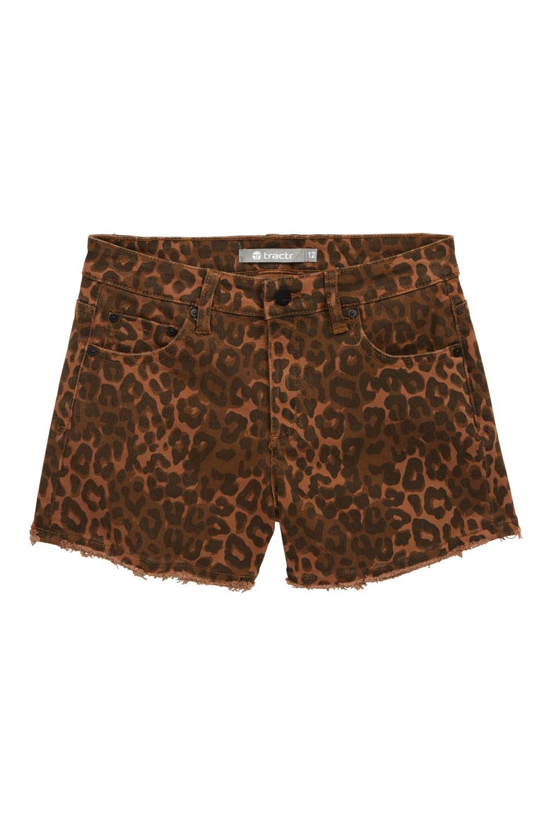 Leopard Print Shorts, Main, color, TAN LEOPARD