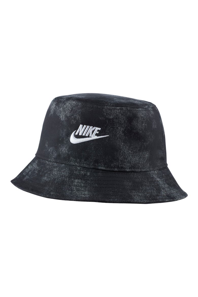 Sportswear Futura Tie Dye Bucket Hat, Main, color, BLACK/ SMOKE GREY/ WHITE