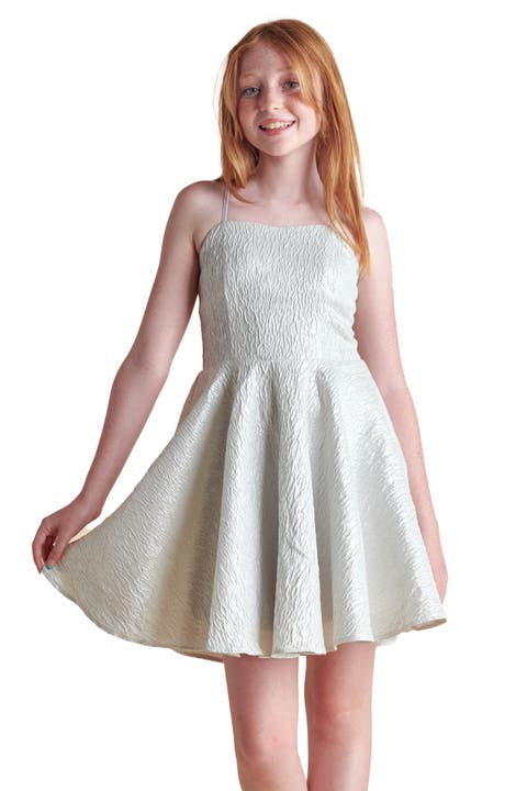 Fit and Flare Party Dress in Longer Length (Big Kid)