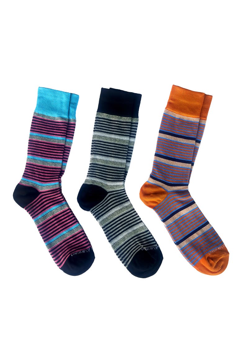 Assorted 3-Pack Crew Socks, Main, color, MULTI COLOR
