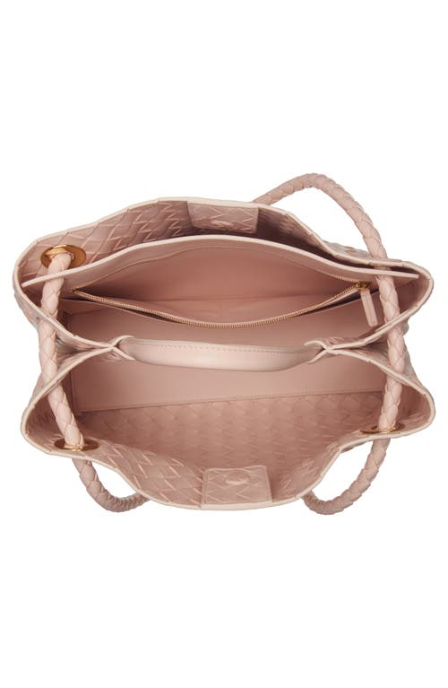 Bottega Veneta Womens Cameo-m Br-cameo Andiamo Medium Leather Top-handle Bag In Cameo Brass