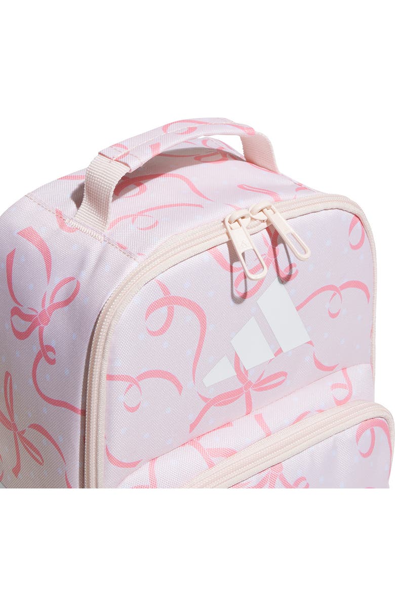 adidas Kids' Santiago Lunch Bag, Alternate, color, Bow Print Pink Tint