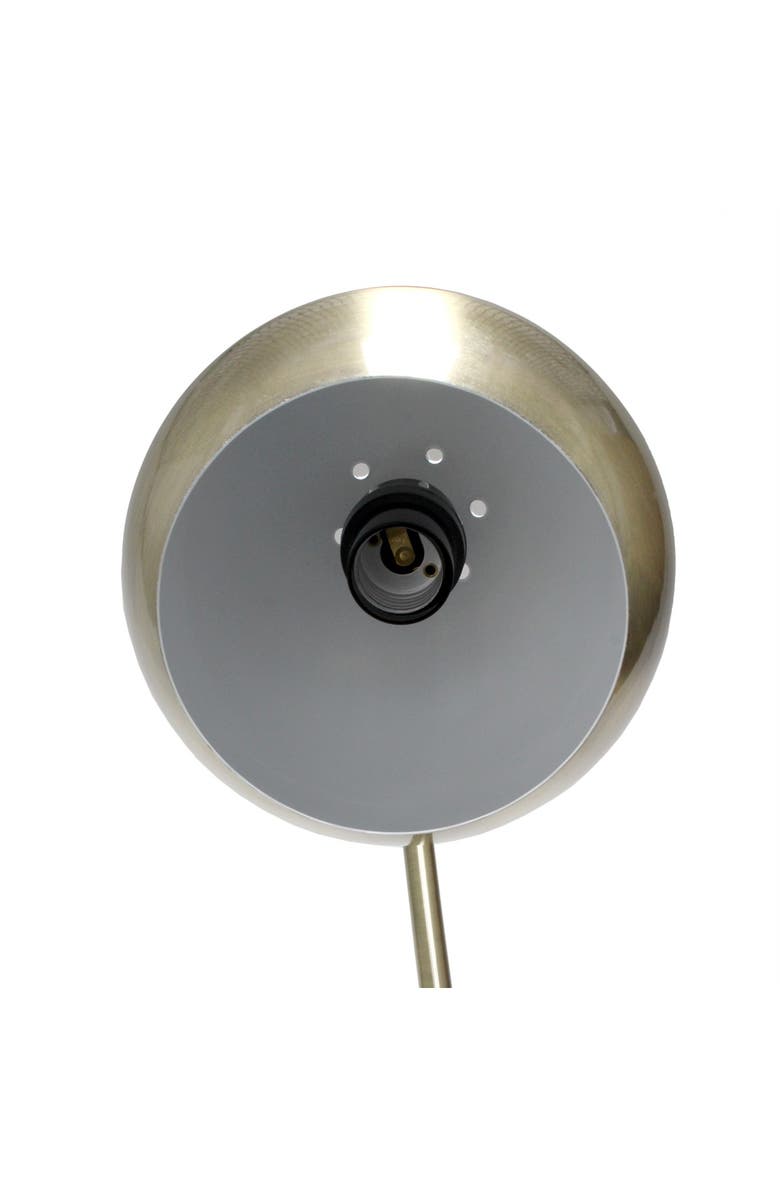 LALIA HOME Mid Century Curved Table Lamp with Dome Shade - Antique Brass, Alternate, color, 