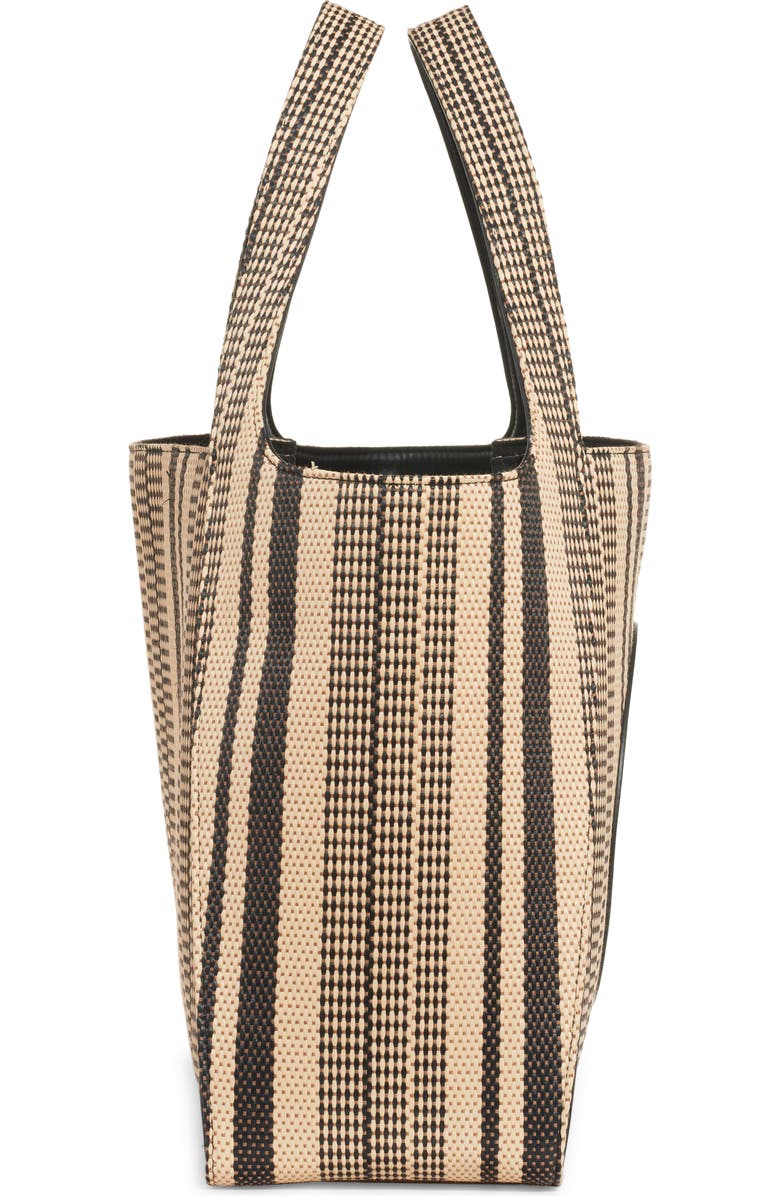 Stella McCartney Stella Logo Stripe Woven Tote, Alternate, color,
