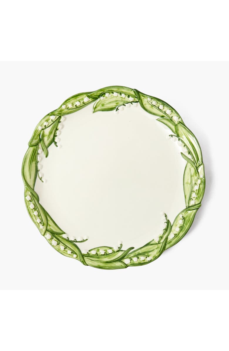 Mrs. Alice Lily of the Valley Dinner Plate, Alternate, color, Green