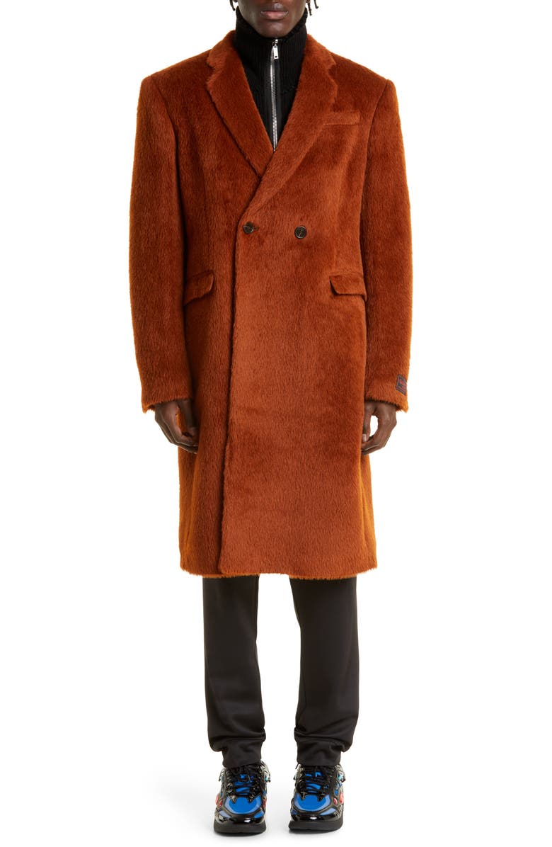 Raf Simons Classic Double Breasted Alpaca & Wool Coat, Main, color,