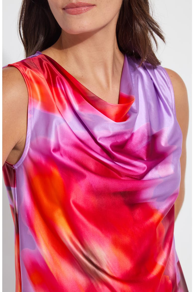 Rosario Draped Satin Top, Alternate, color, FLOATING FLORAL