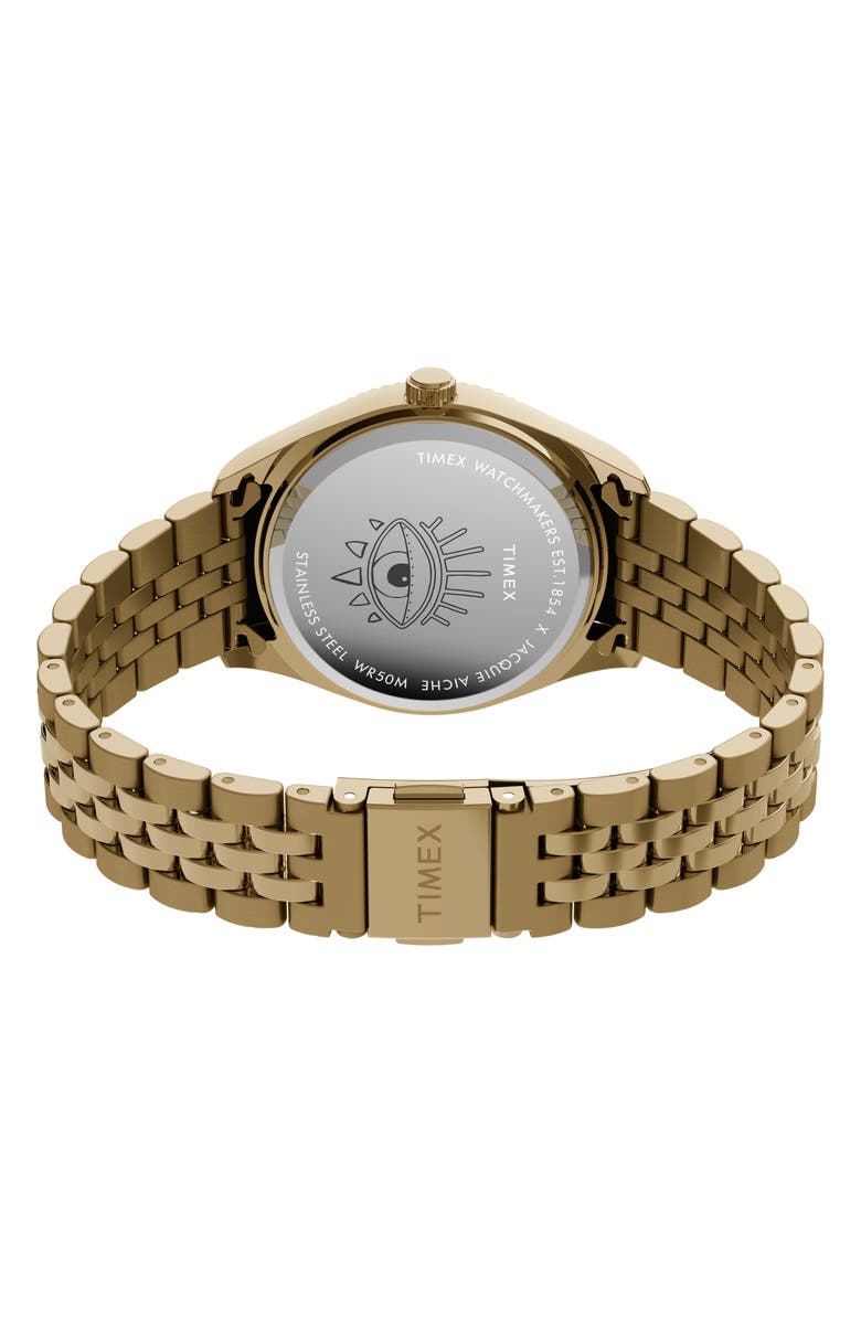 Timex<sup>®</sup> x Jacquie Aiche Legacy Malachite Flower Bracelet Watch, 36mm, Alternate, color, 