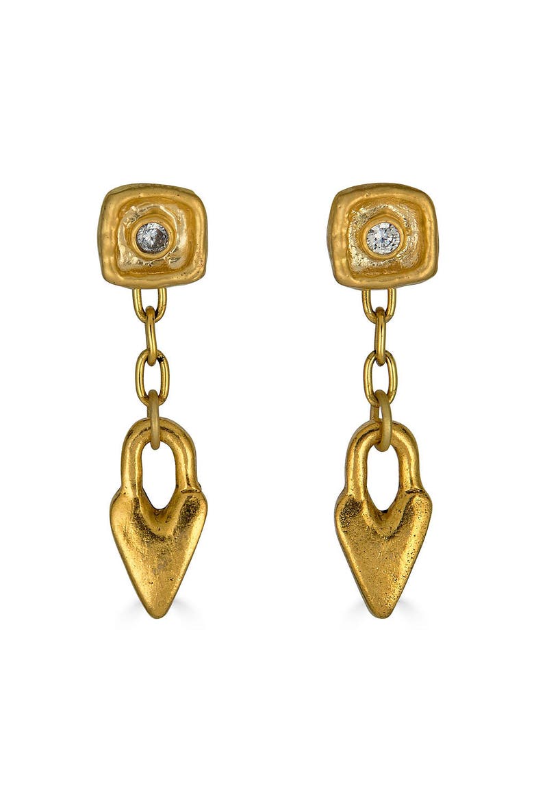 Delicate Heart Earrings, Main, color, Gold