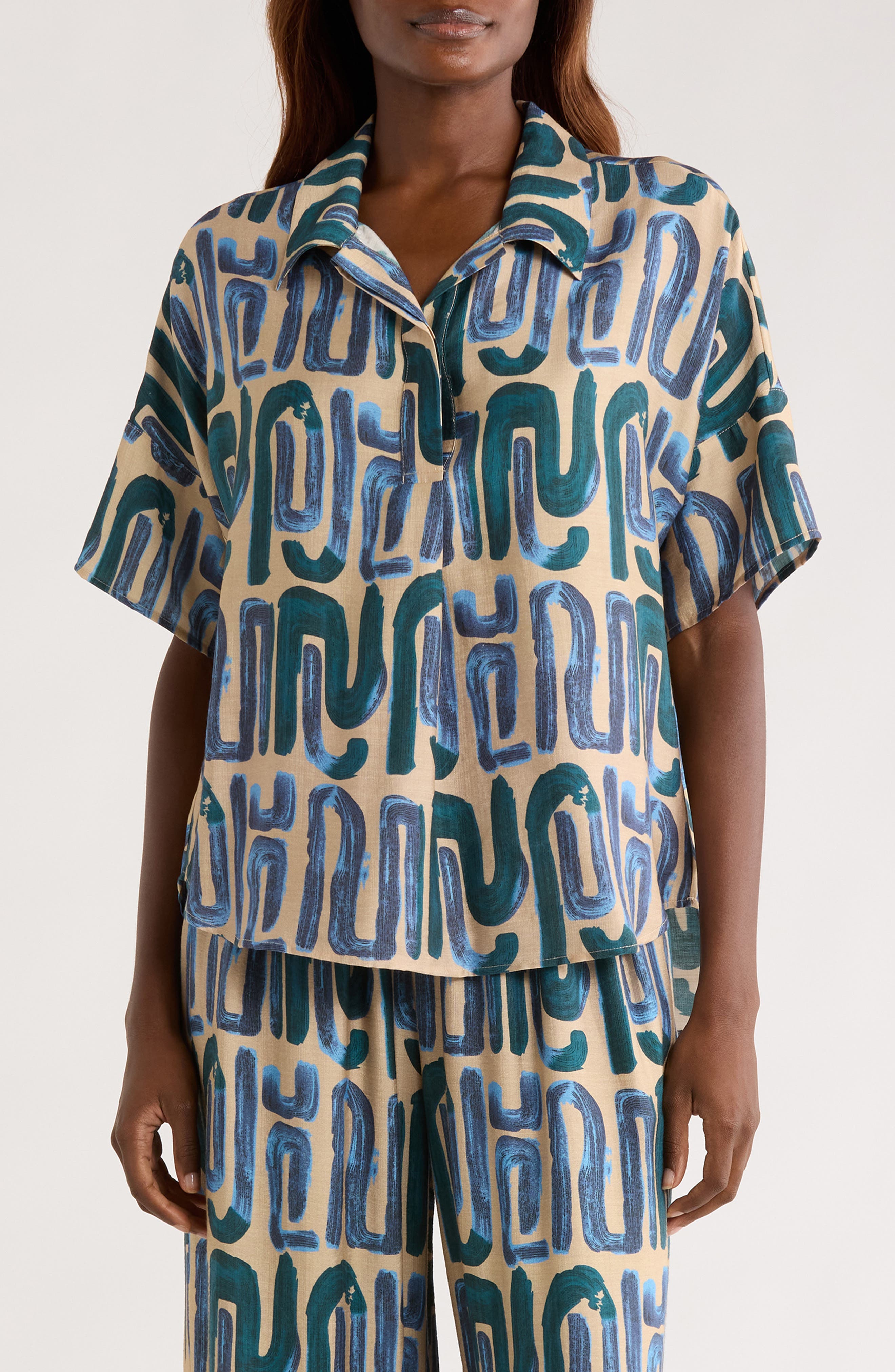 MELLODAY Easy Woven Pullover Shirt