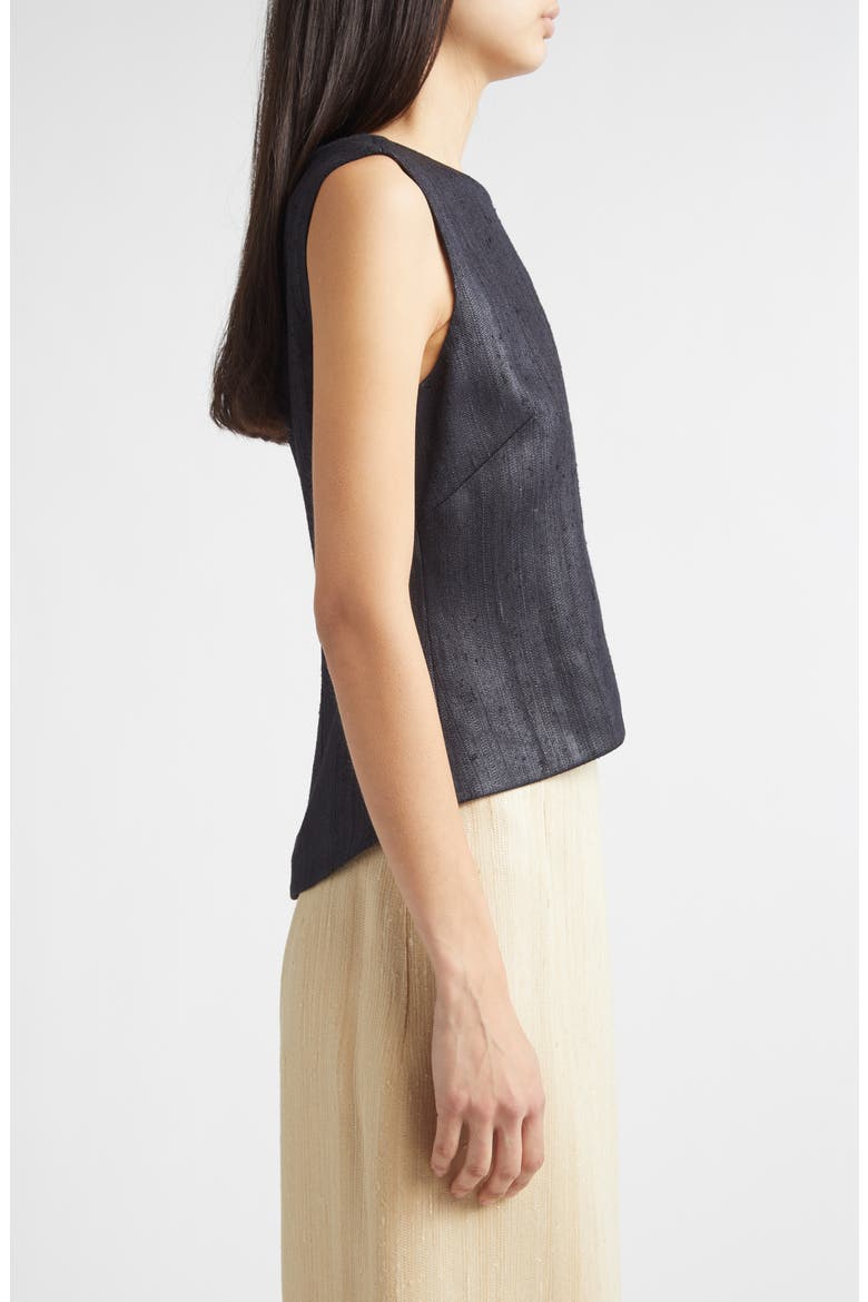 Nami Sleeveless Silk Blend Shell, Alternate, color, BLACK