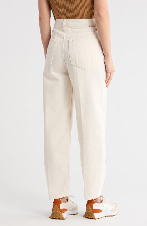 Mother Straight Cotton Blend Trousers With Five Pockets In Brown