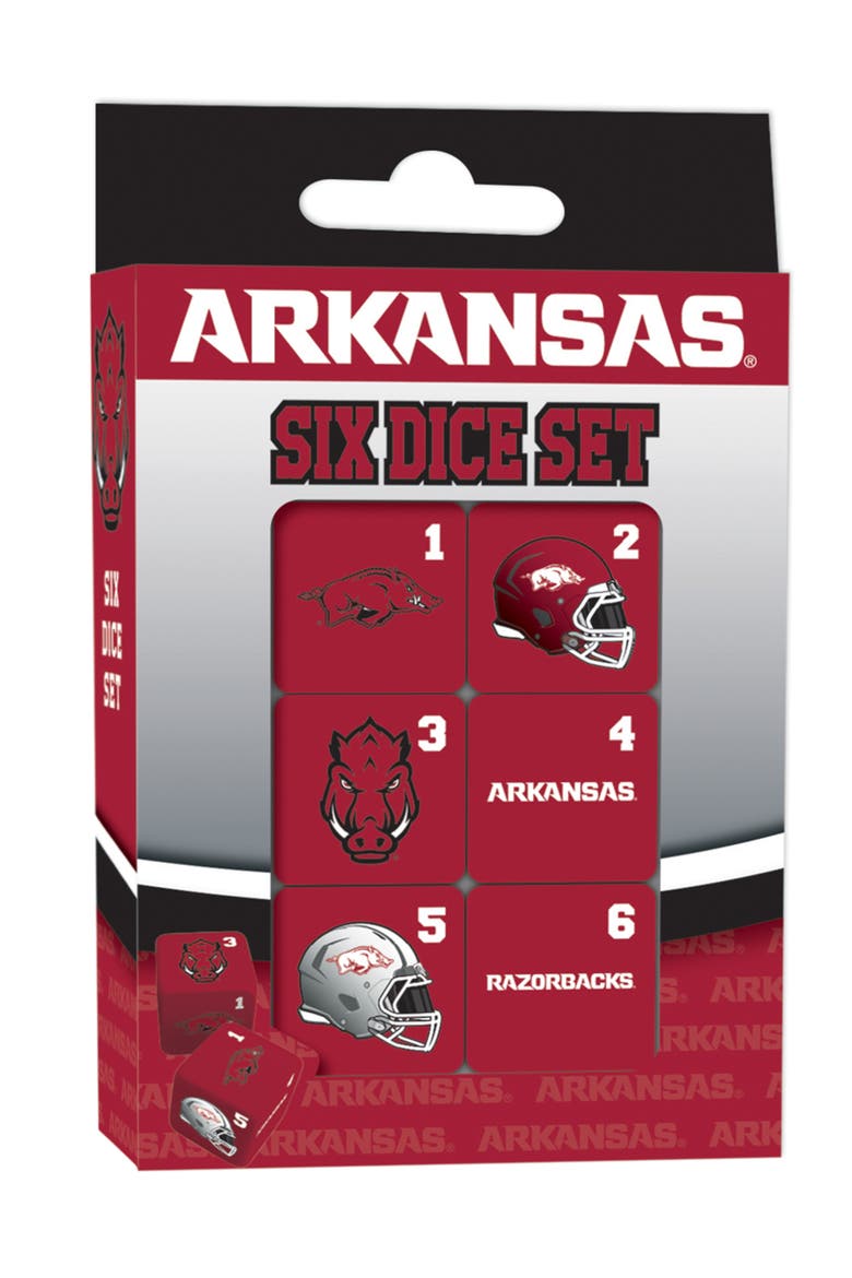 Arkansas Razorbacks Dice Set - 19mm, Main, color, Multicolor
