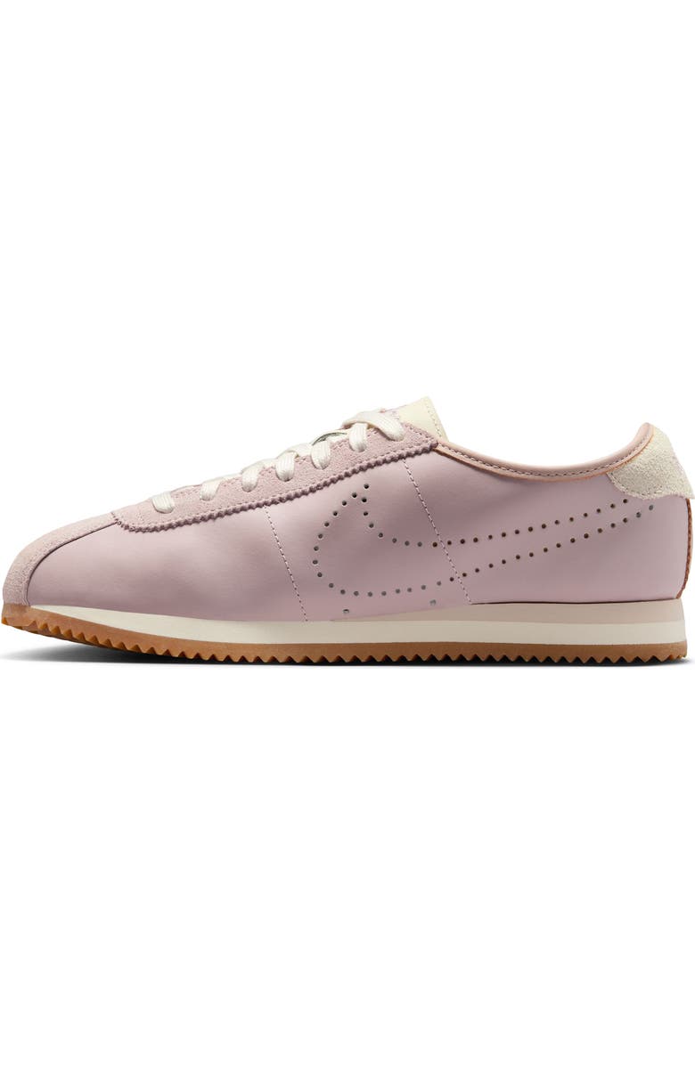 Nike Cortez Leather Sneaker, Alternate, color, Particle Rose/ Brown/ Sail