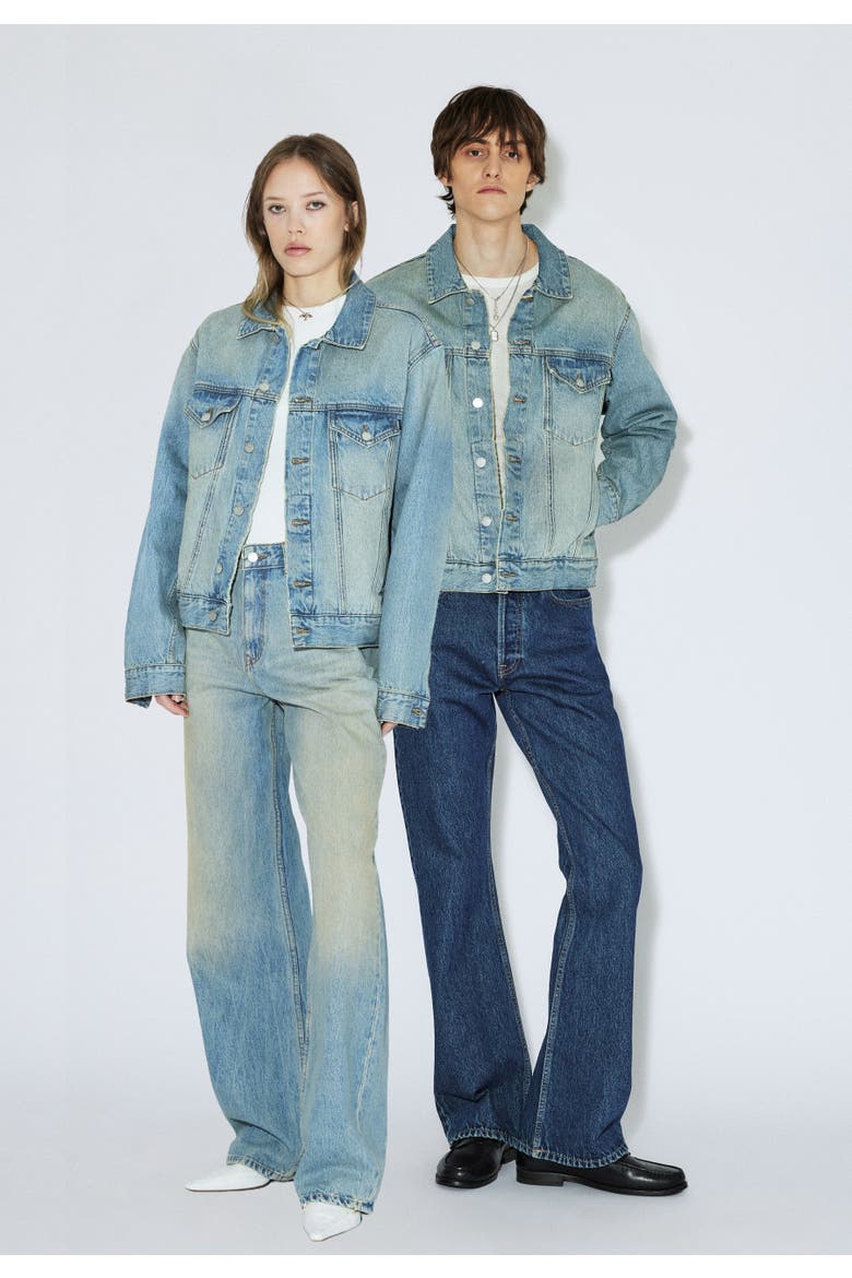 Joey Trucker Jacket, Main, color, Stream Sky Aged