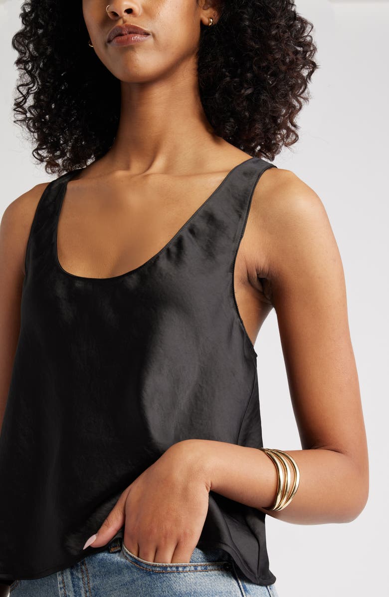 Open Edit Puffy Triple Tiered Cuff Bracelet, Alternate, color, Gold